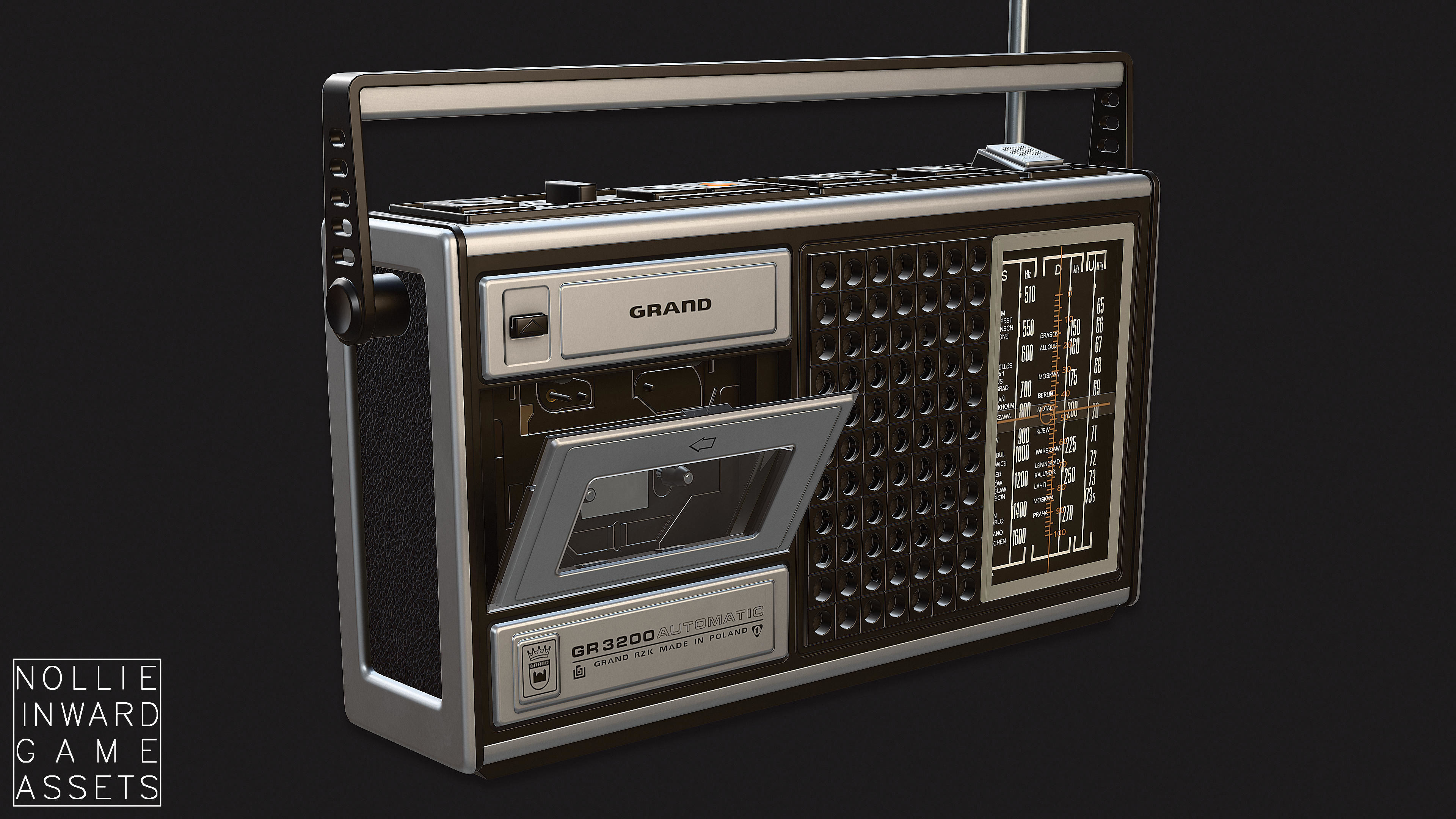 Vintage Radio Grand Clean and Dirty - Game Ready Hero Props 3D Model Collection_18