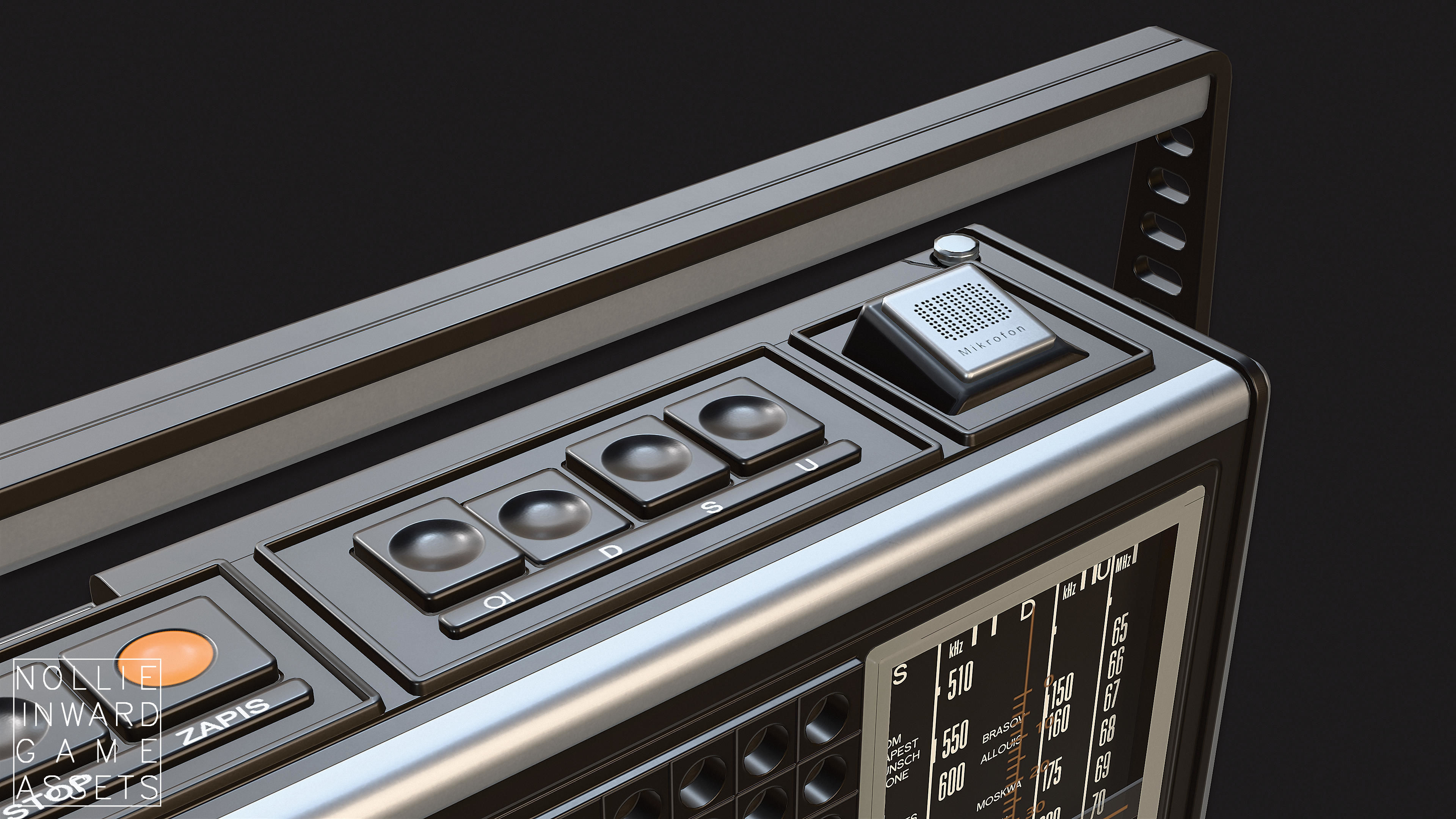 Vintage Radio Grand Clean and Dirty - Game Ready Hero Props 3D Model Collection_26