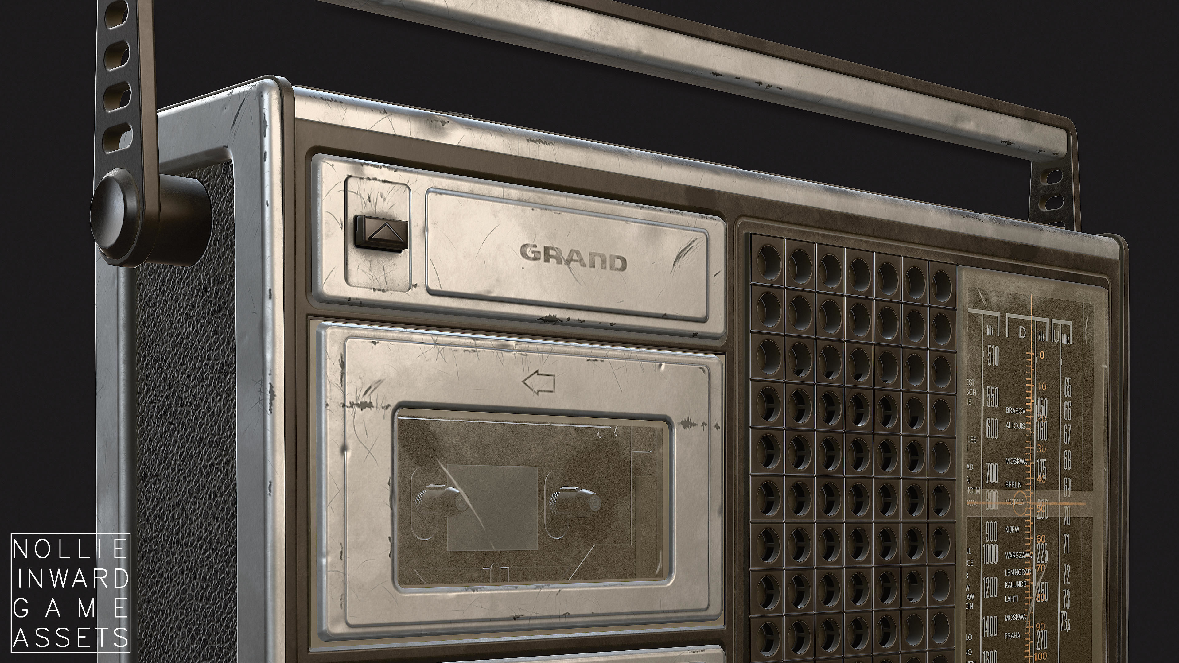 Vintage Radio Grand Clean and Dirty - Game Ready Hero Props 3D Model Collection_38