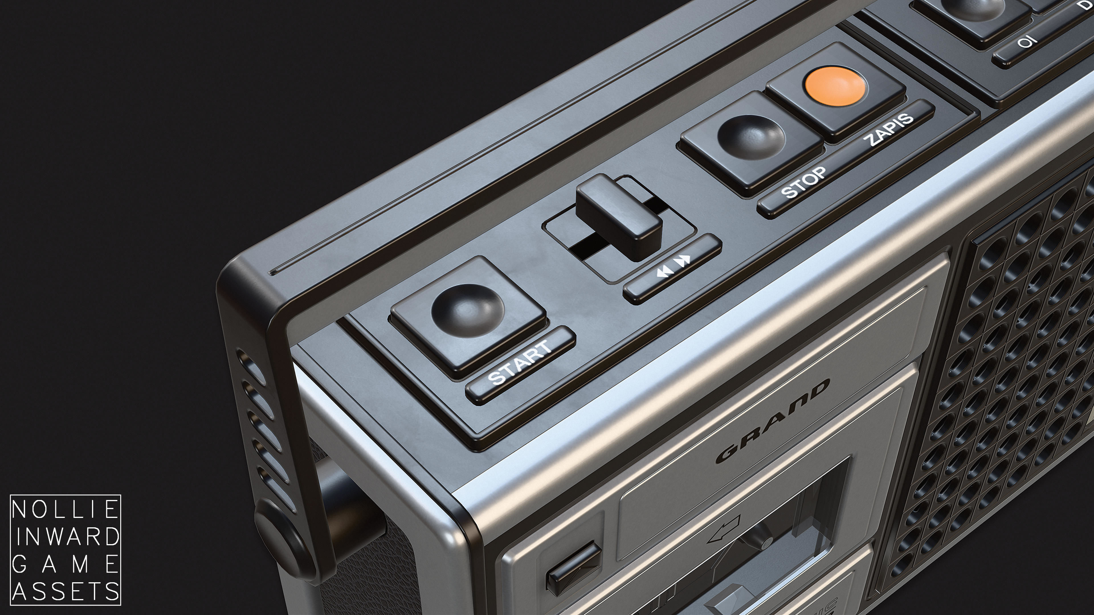 Vintage Radio Grand Clean and Dirty - Game Ready Hero Props 3D Model Collection_24