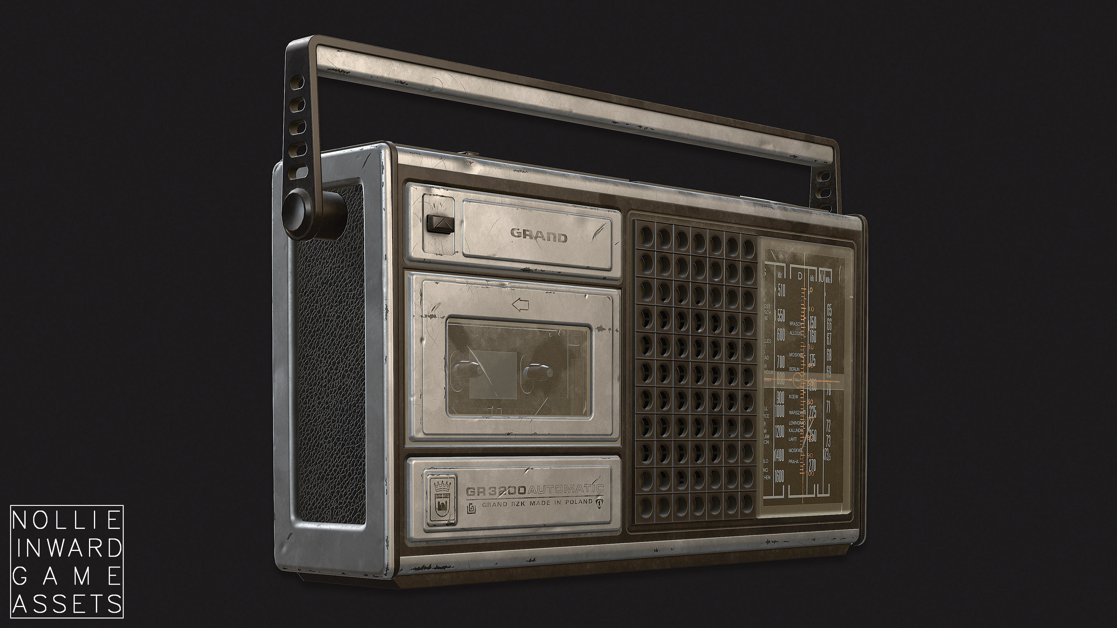 Vintage Radio Grand Clean and Dirty - Game Ready Hero Props 3D Model Collection_6