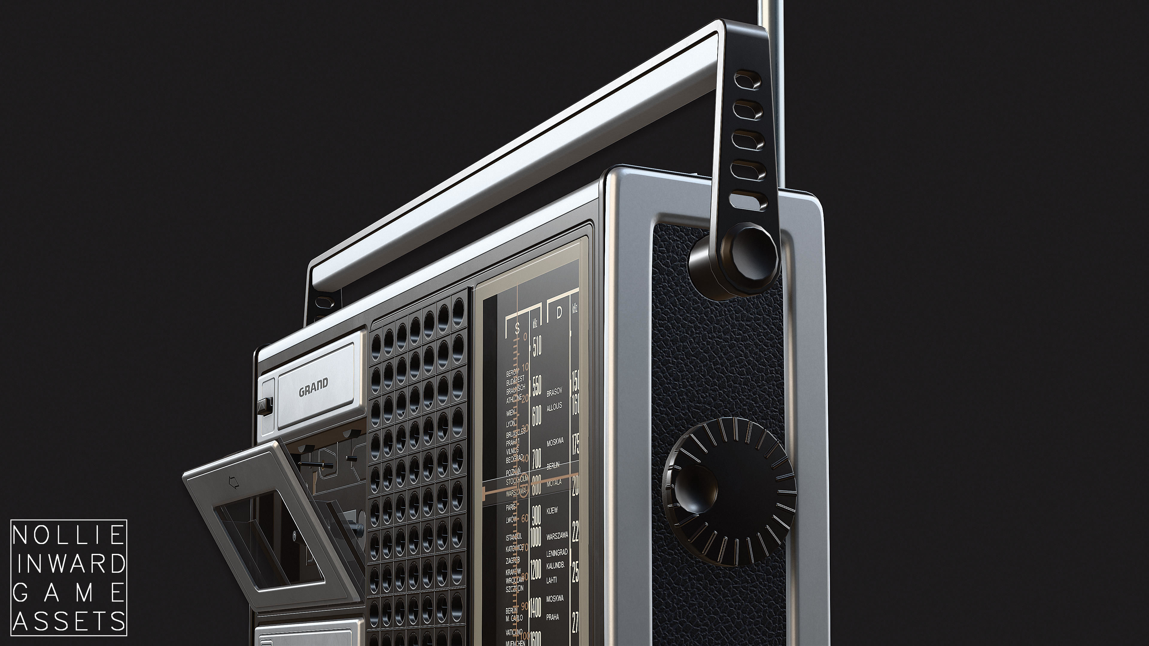 Vintage Radio Grand Clean and Dirty - Game Ready Hero Props 3D Model Collection_33