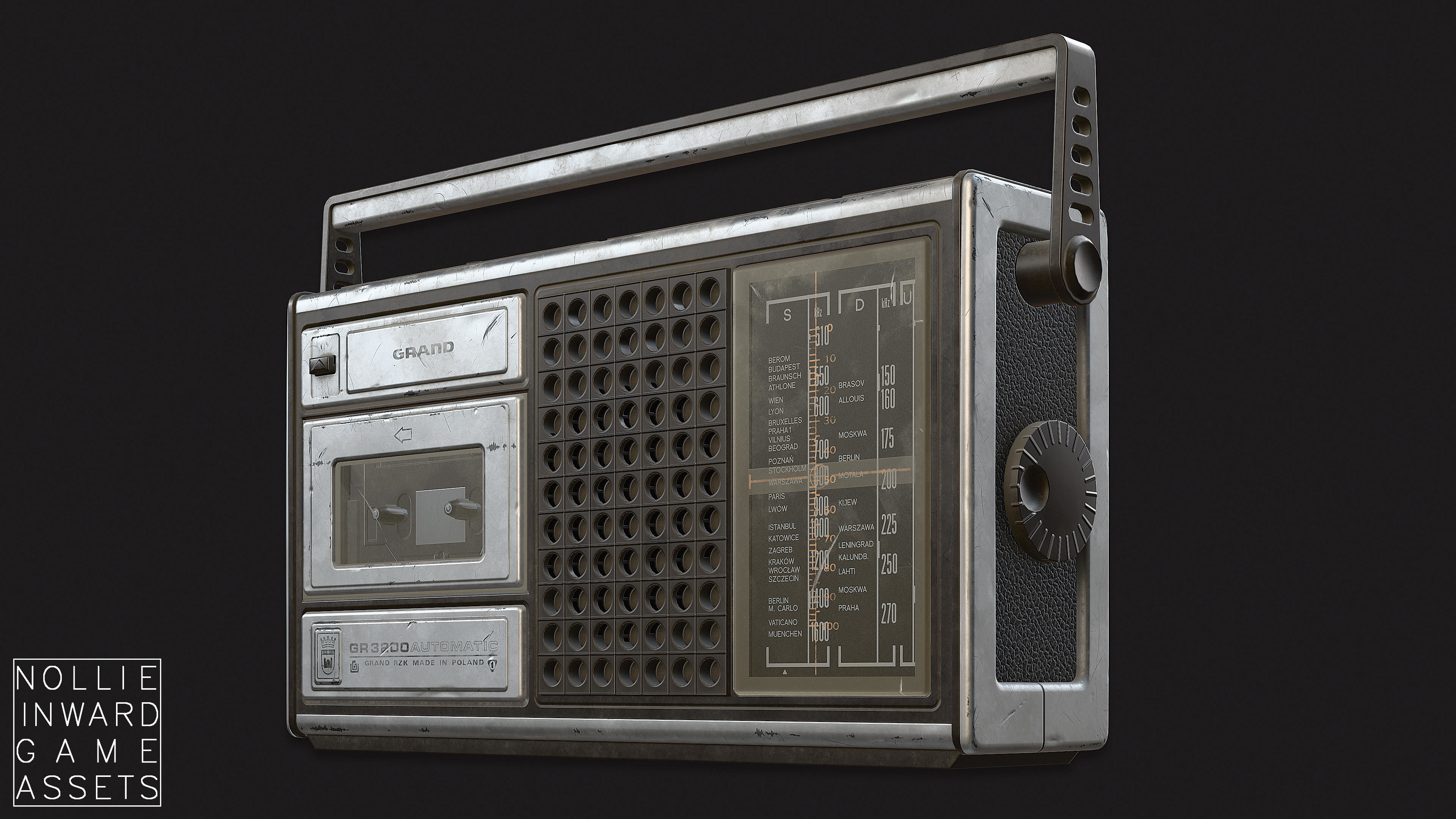 Vintage Radio Grand Clean and Dirty - Game Ready Hero Props 3D Model Collection_15