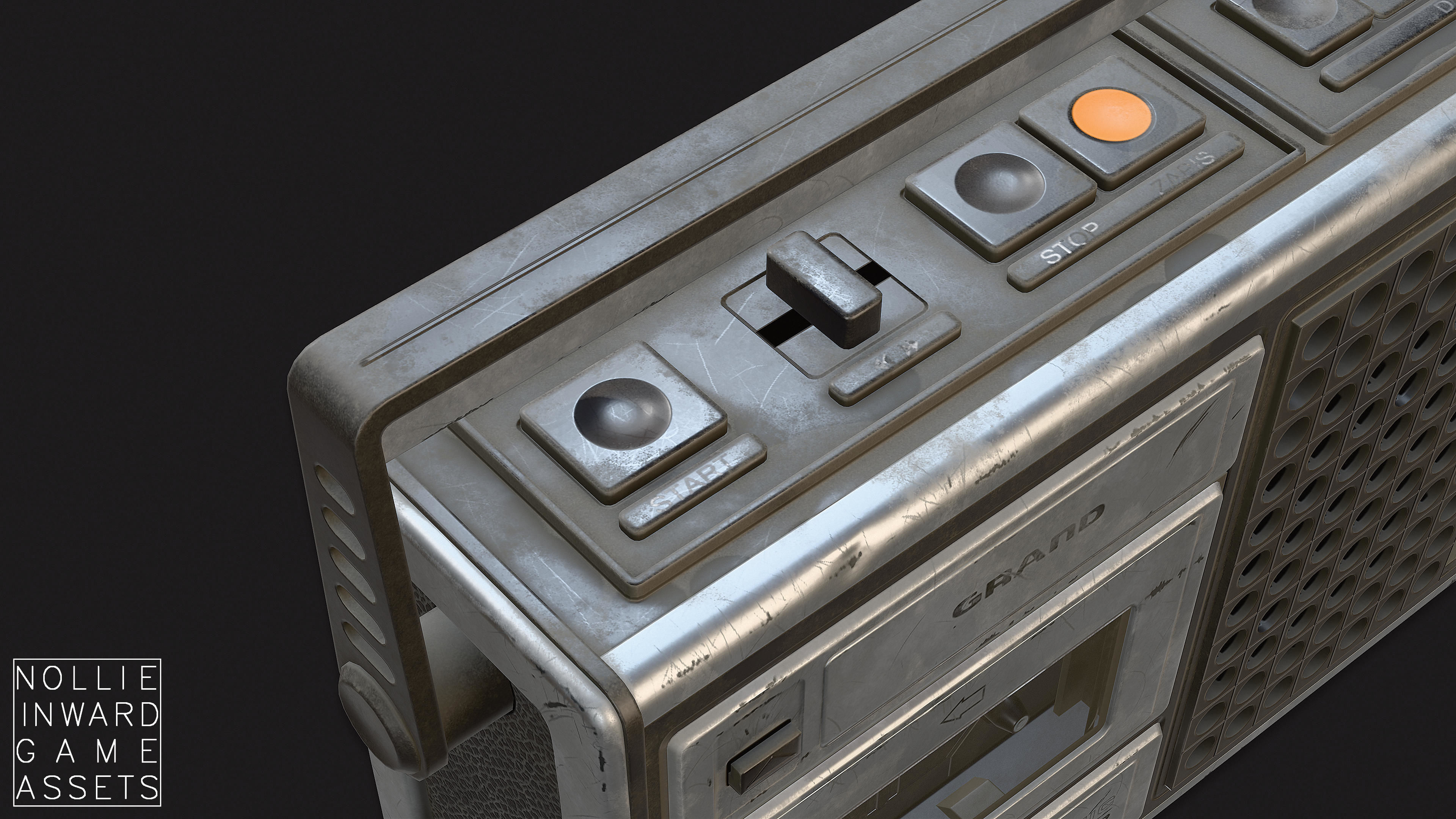 Vintage Radio Grand Clean and Dirty - Game Ready Hero Props 3D Model Collection_25