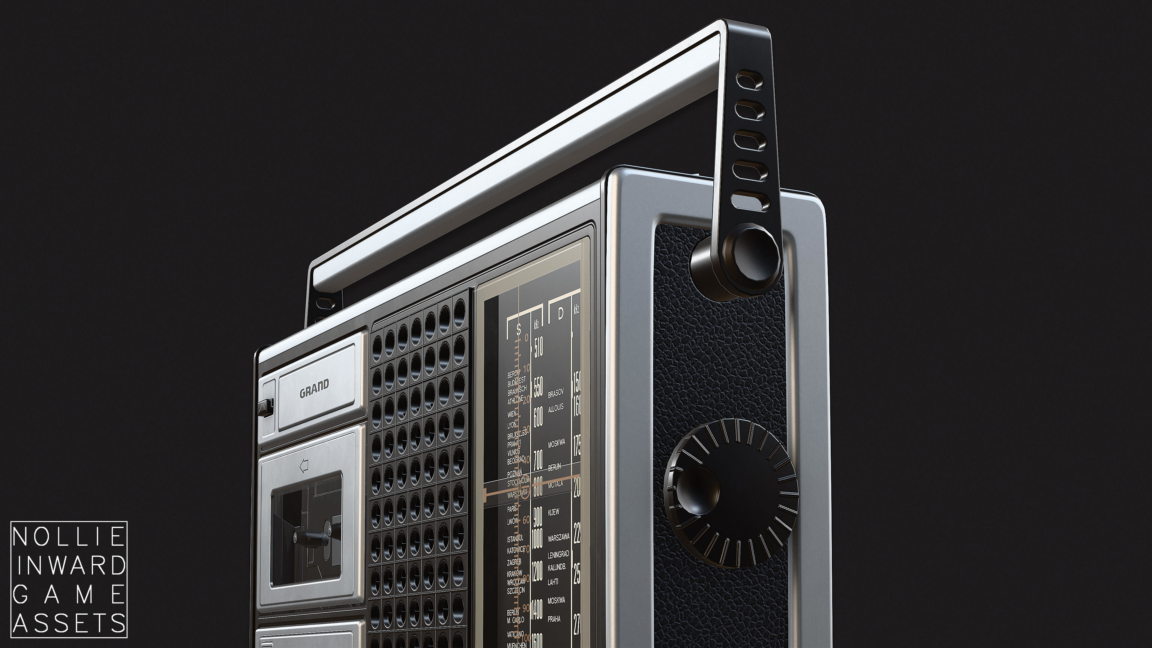 Vintage Radio Grand Clean and Dirty - Game Ready Hero Props 3D Model Collection_30