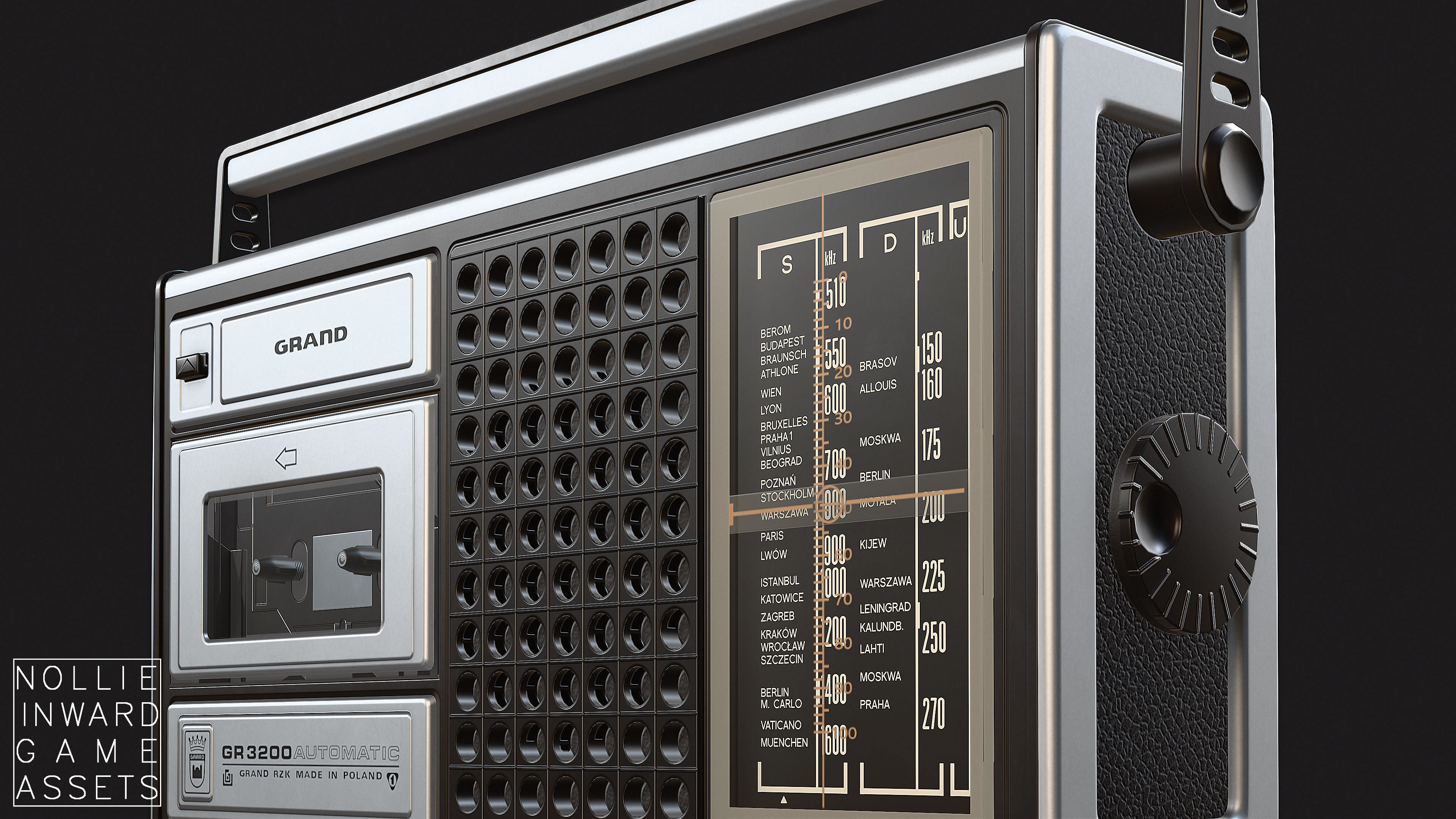 Vintage Radio Grand Clean and Dirty - Game Ready Hero Props 3D Model Collection_32