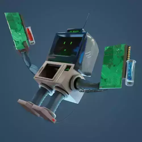 Home appliances robot Low-poly 3D model