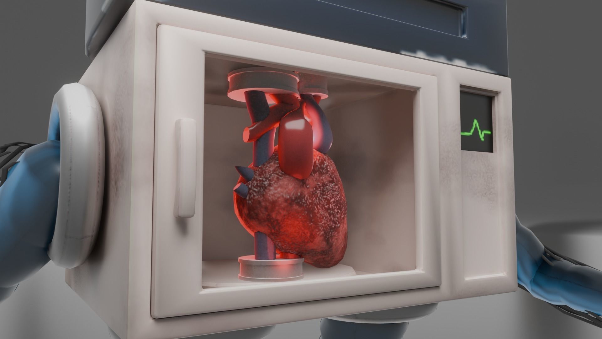 Home appliances robot Low-poly 3D model_4