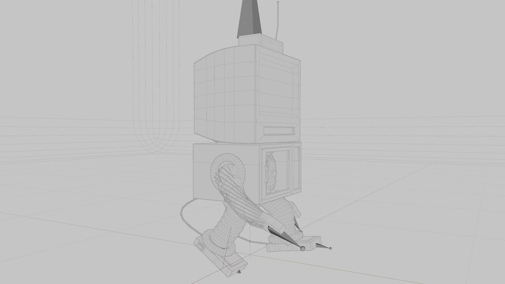 Home appliances robot Low-poly 3D model_17