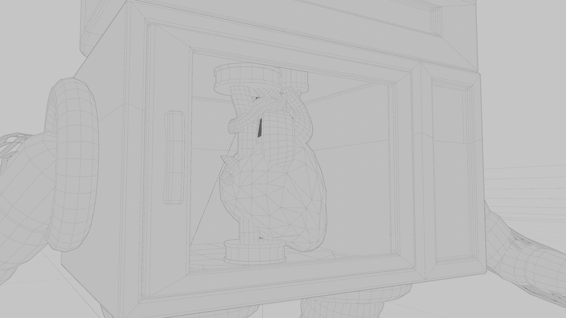 Home appliances robot Low-poly 3D model_5