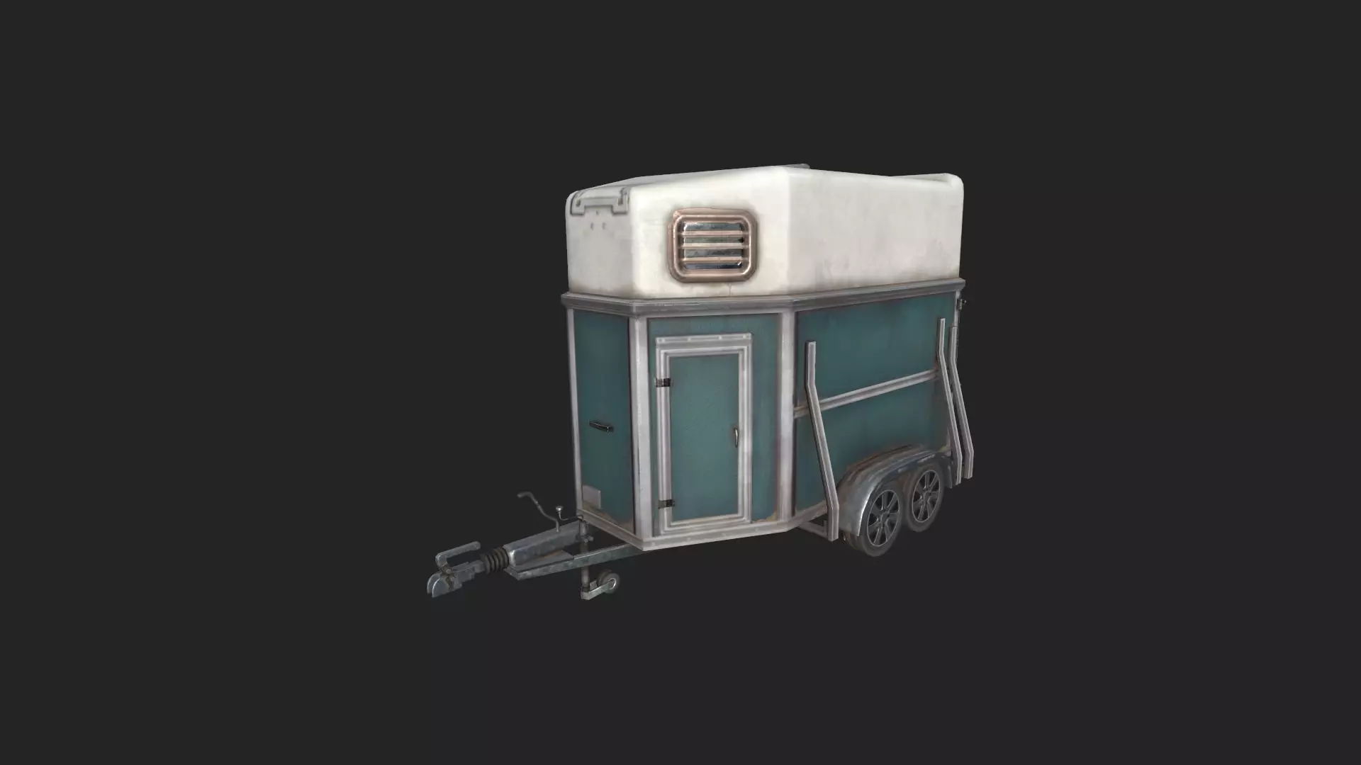 Garbage truck 3D Model 002 Low-poly 3D model