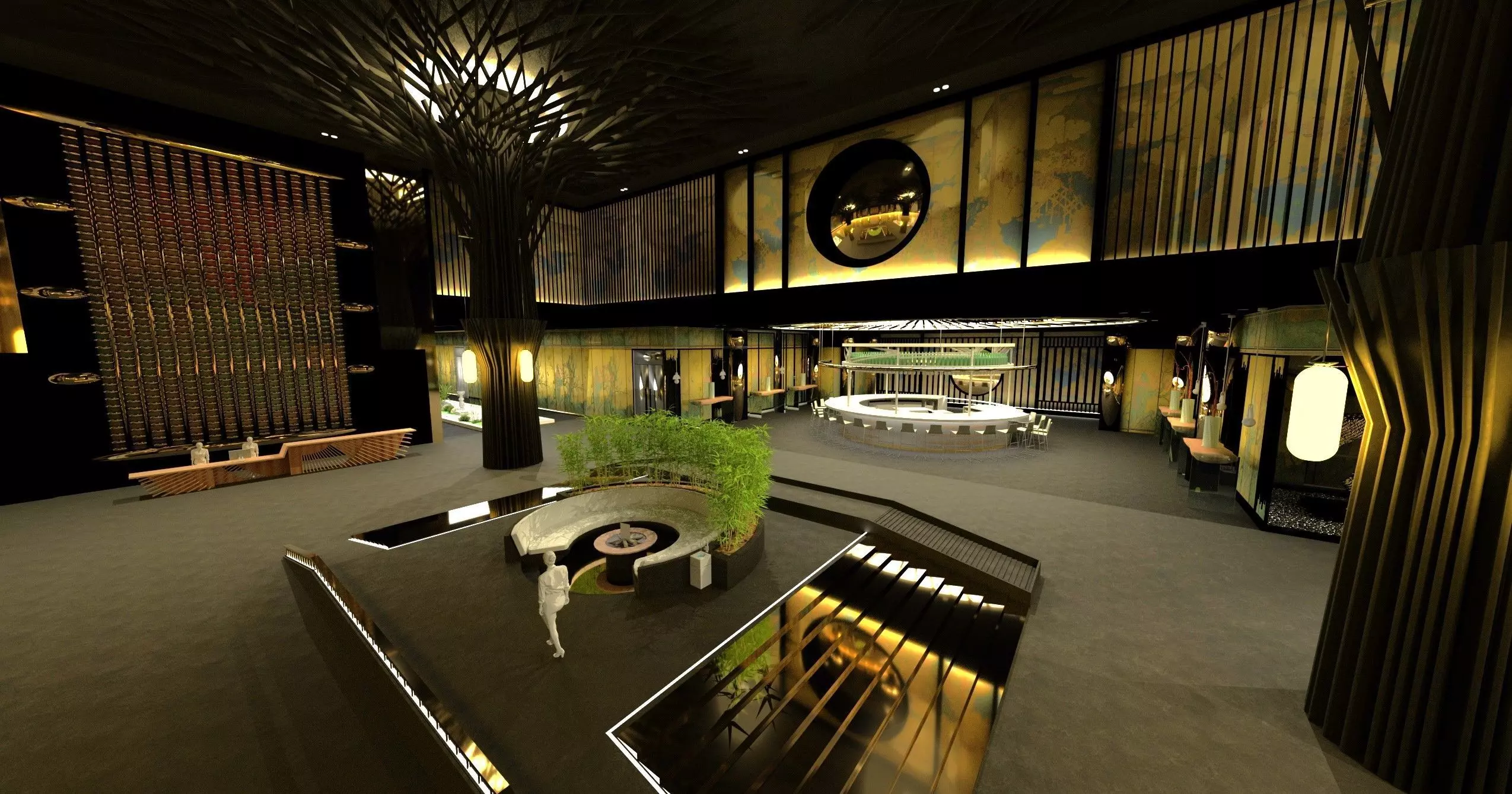 Hotel Lobby 3D model_0