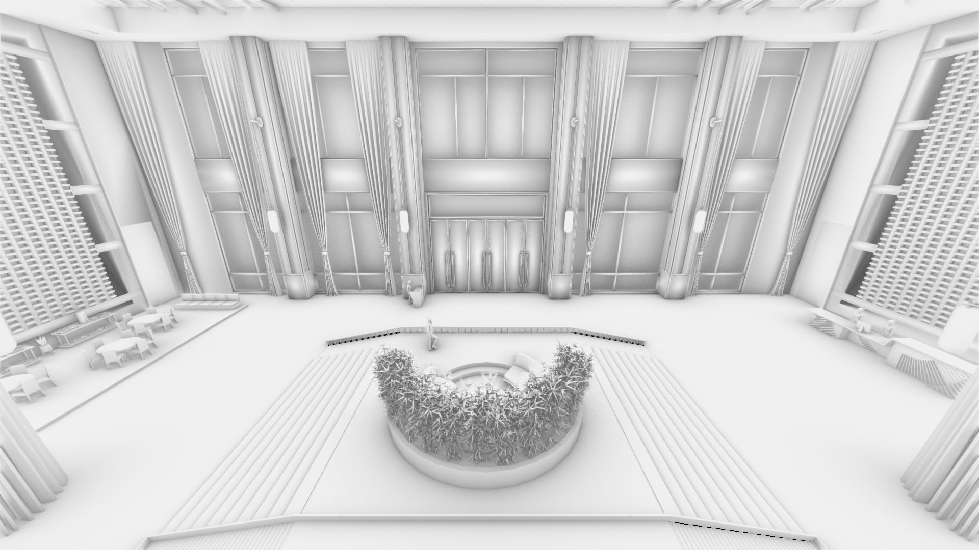 Hotel Lobby 3D model_5