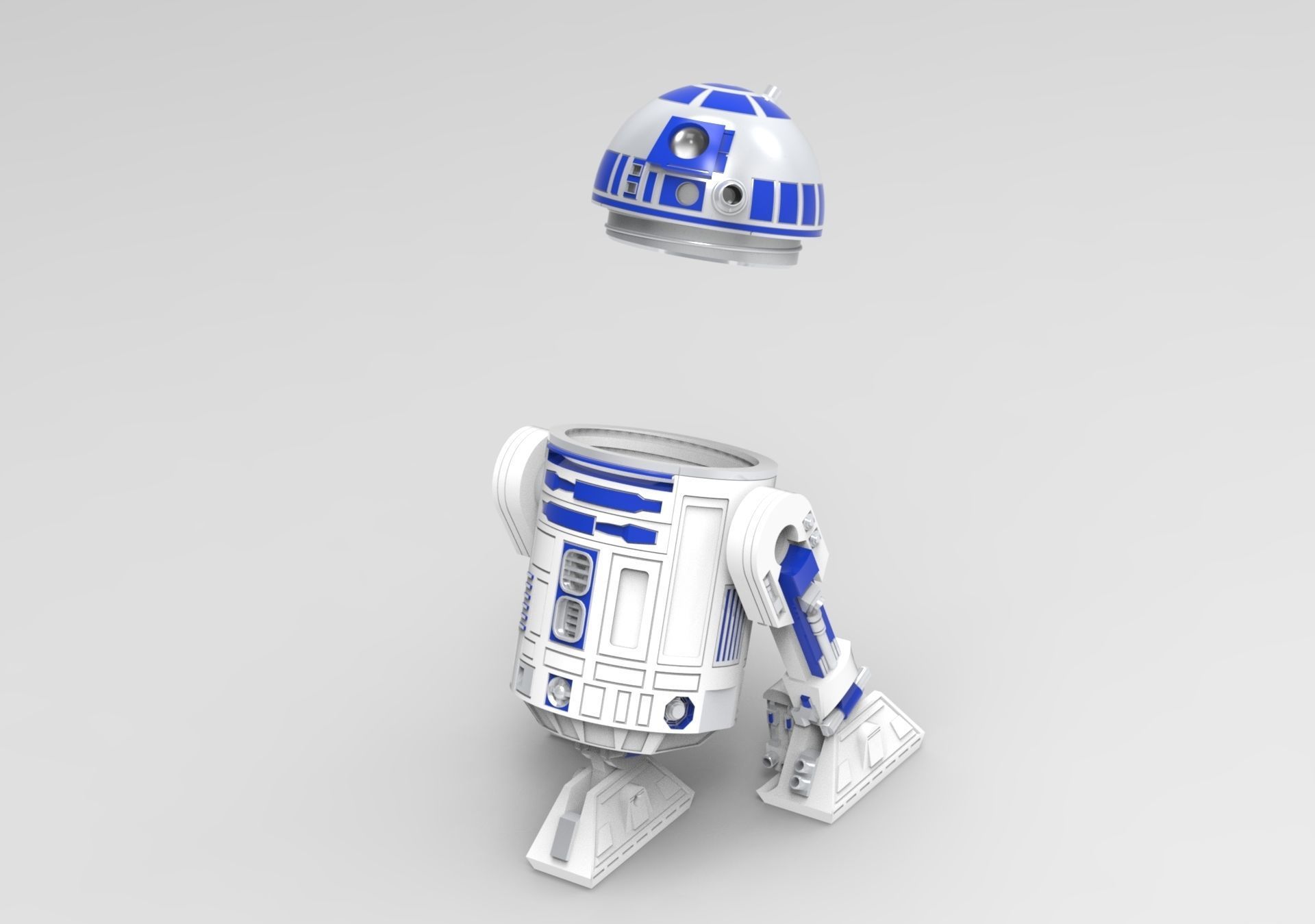 R2D2 Articulate 3D print model_7