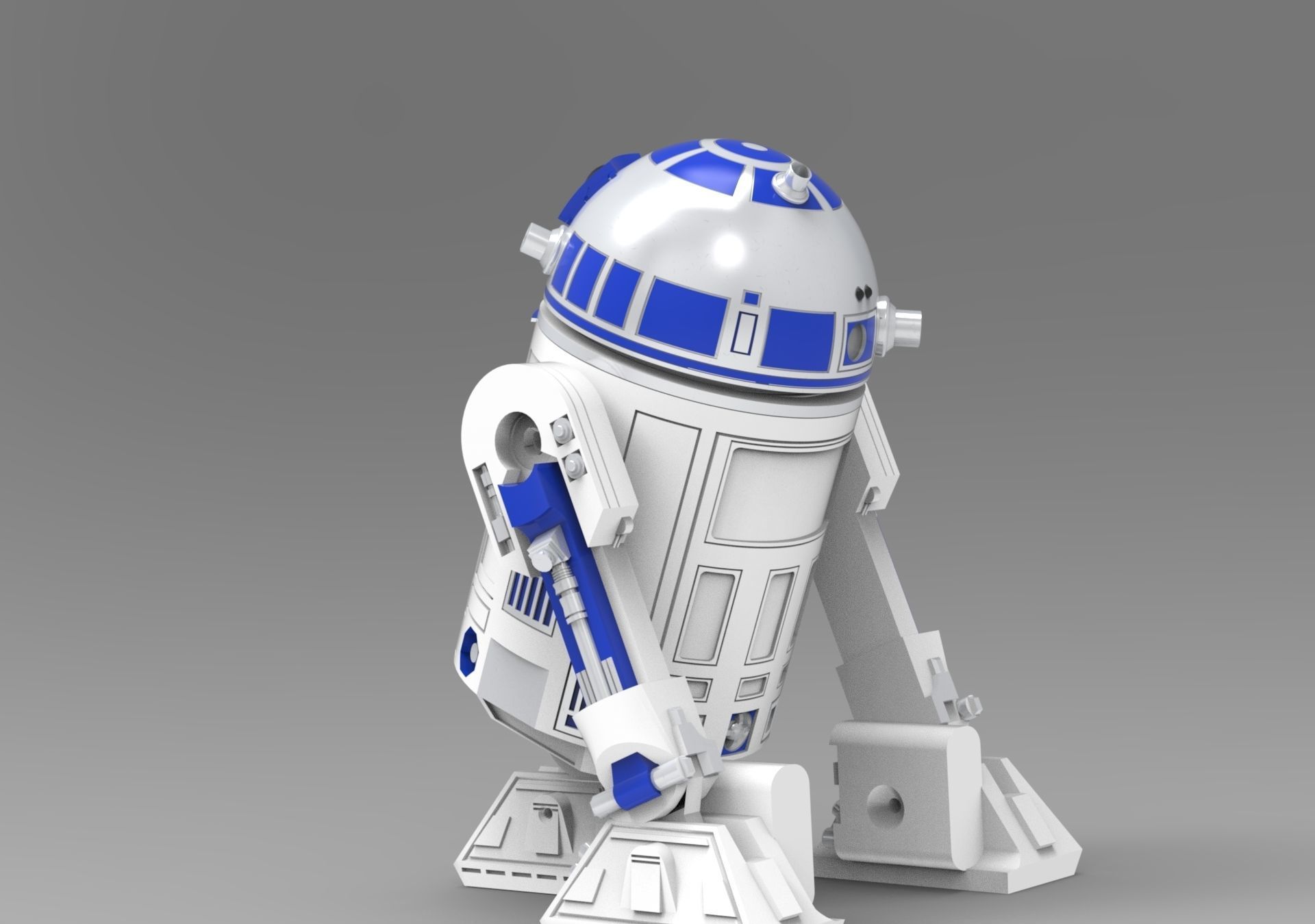 R2D2 Articulate 3D print model_2