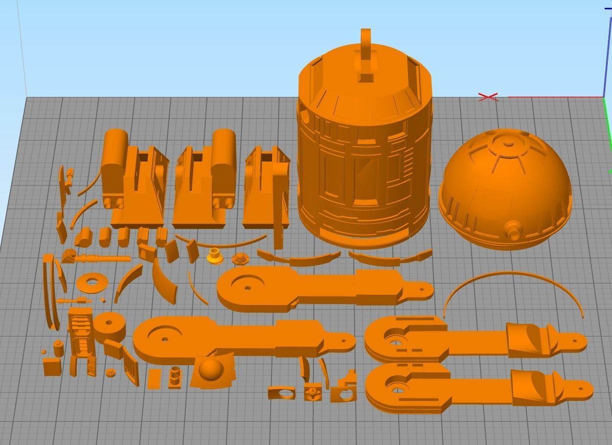 R2D2 Articulate 3D print model_9