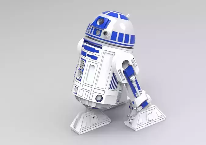 R2D2 Articulate 3D print model