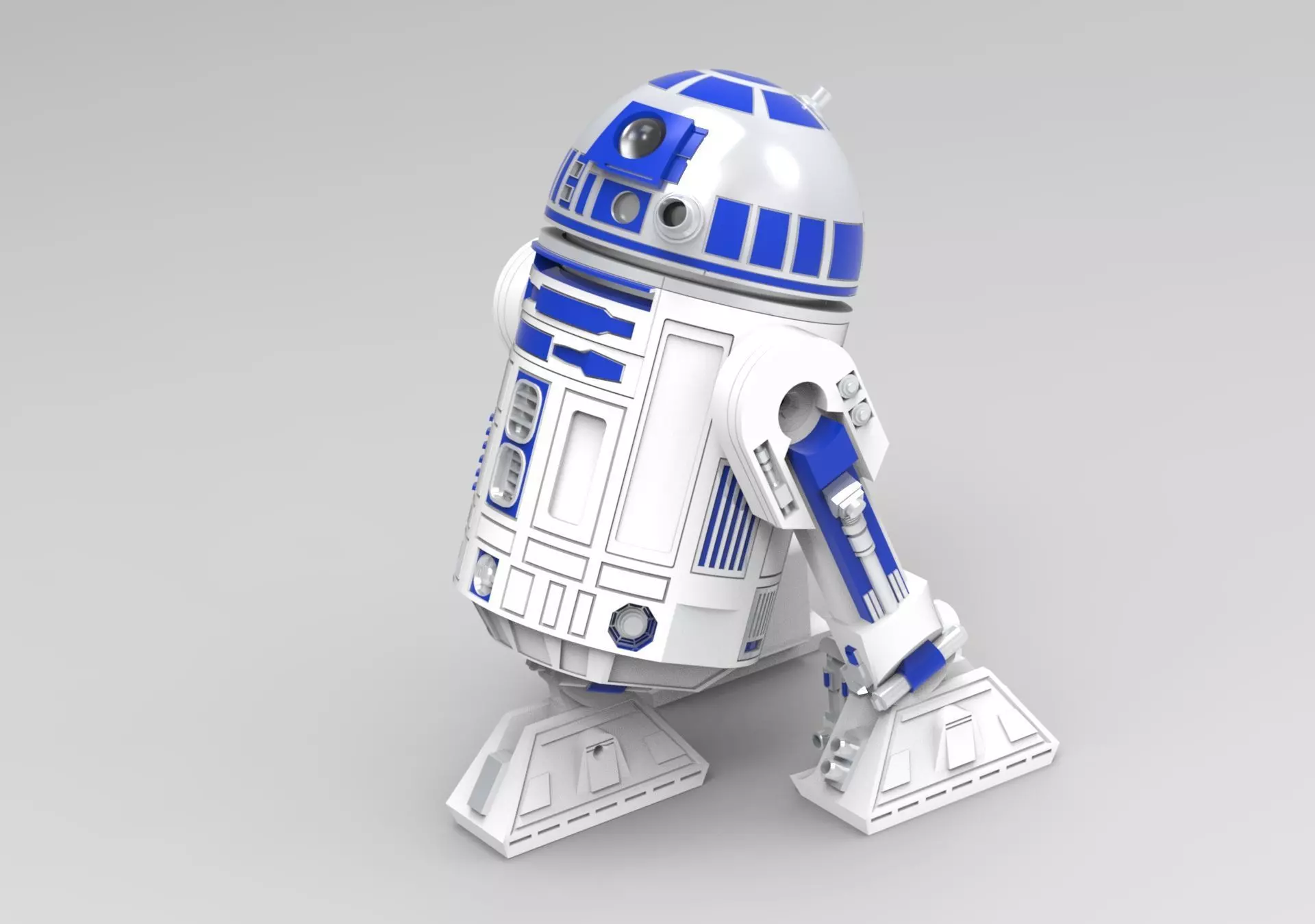R2D2 Articulate 3D print model_0
