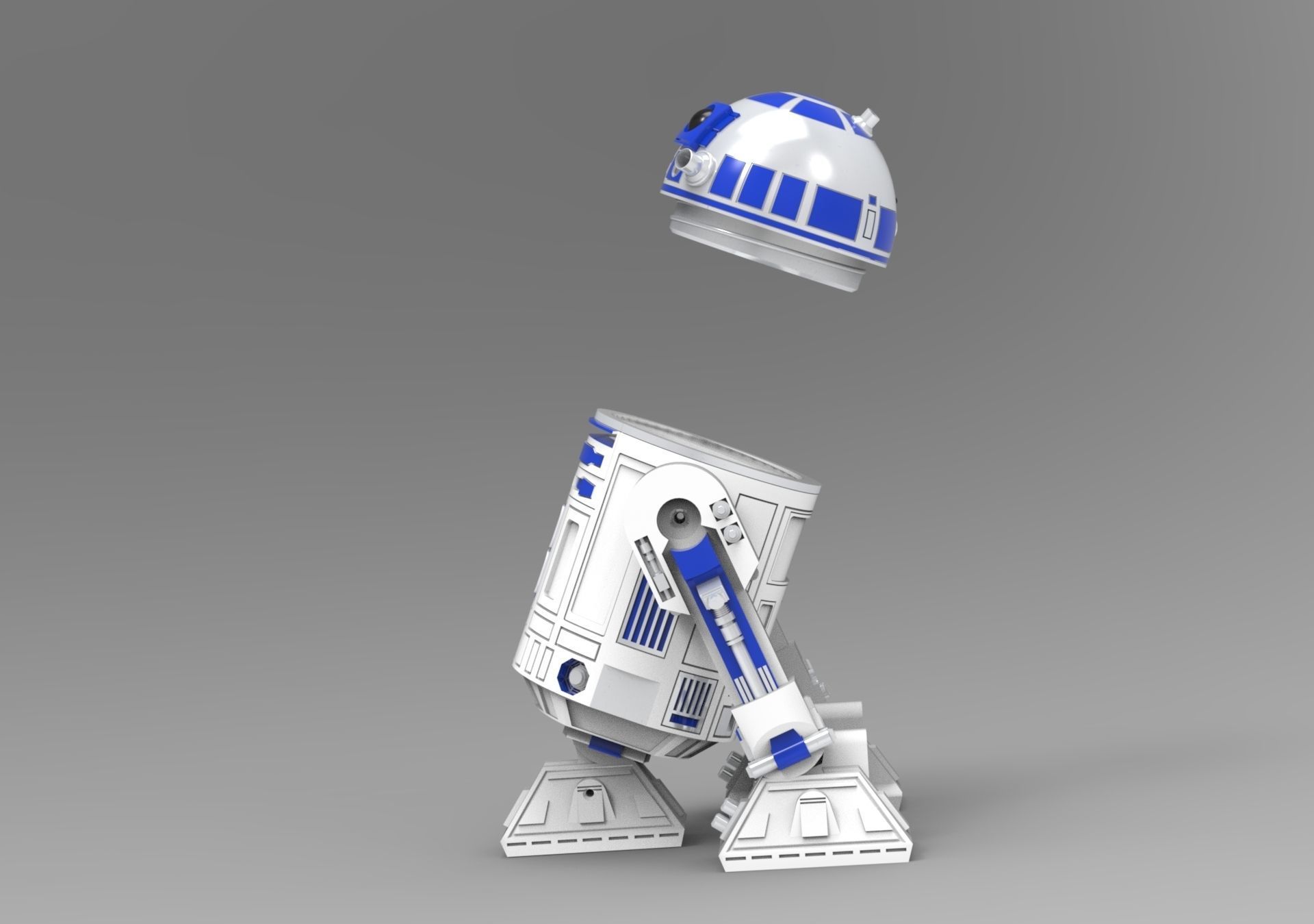 R2D2 Articulate 3D print model_8