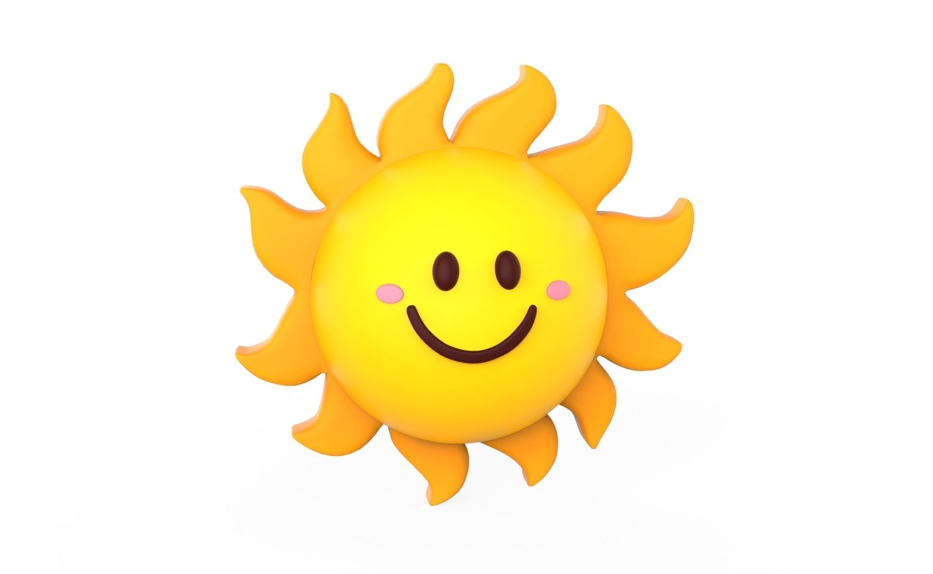 Prop101 Sun Low-poly 3D model_16