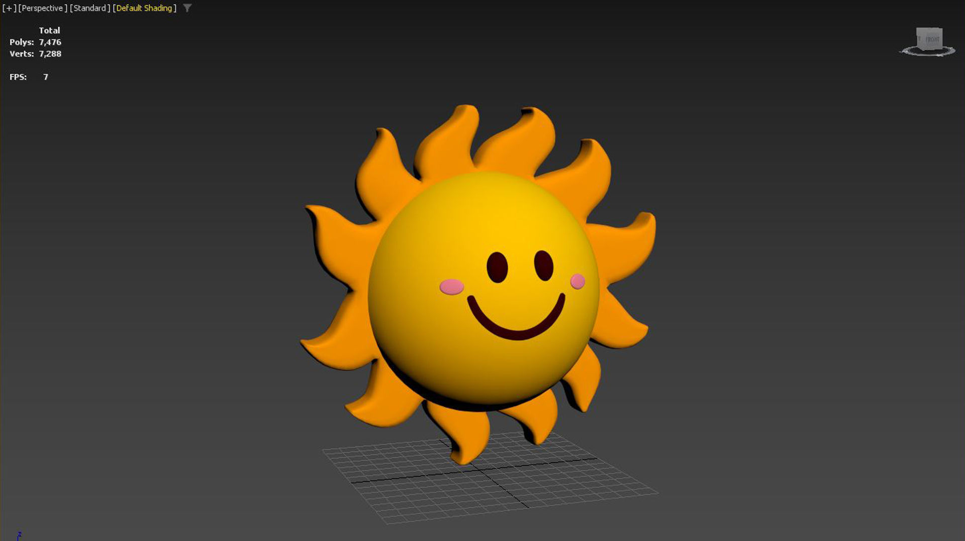 Prop101 Sun Low-poly 3D model_8