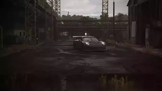 Porsche Warehouse - Full Cgi 3D model