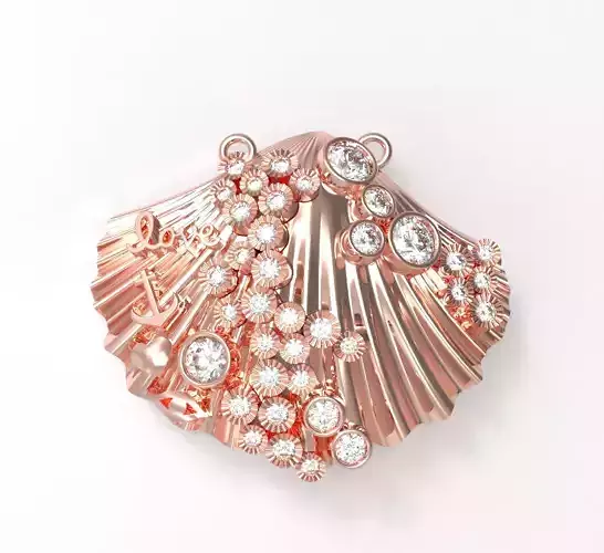 Clampshell diamond pendant nice design