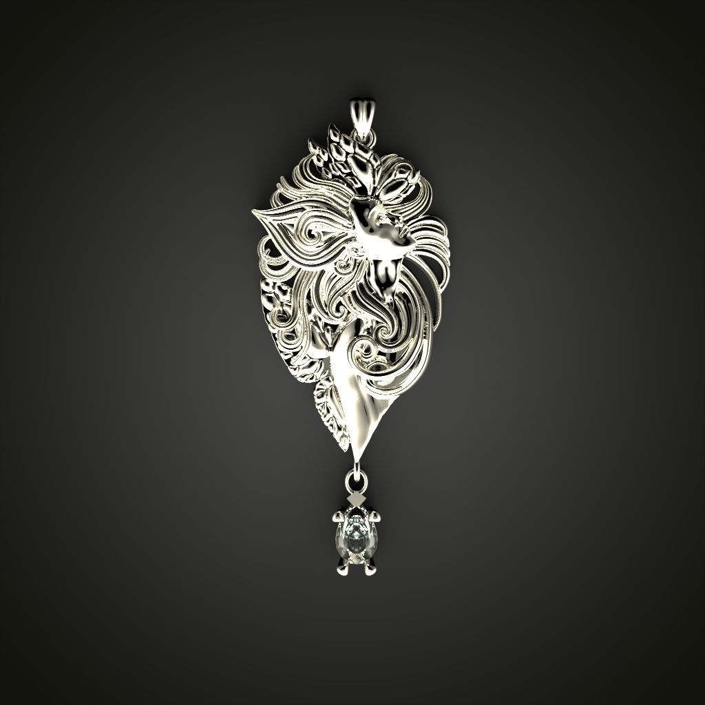 Angel Pendant 3D print model_6