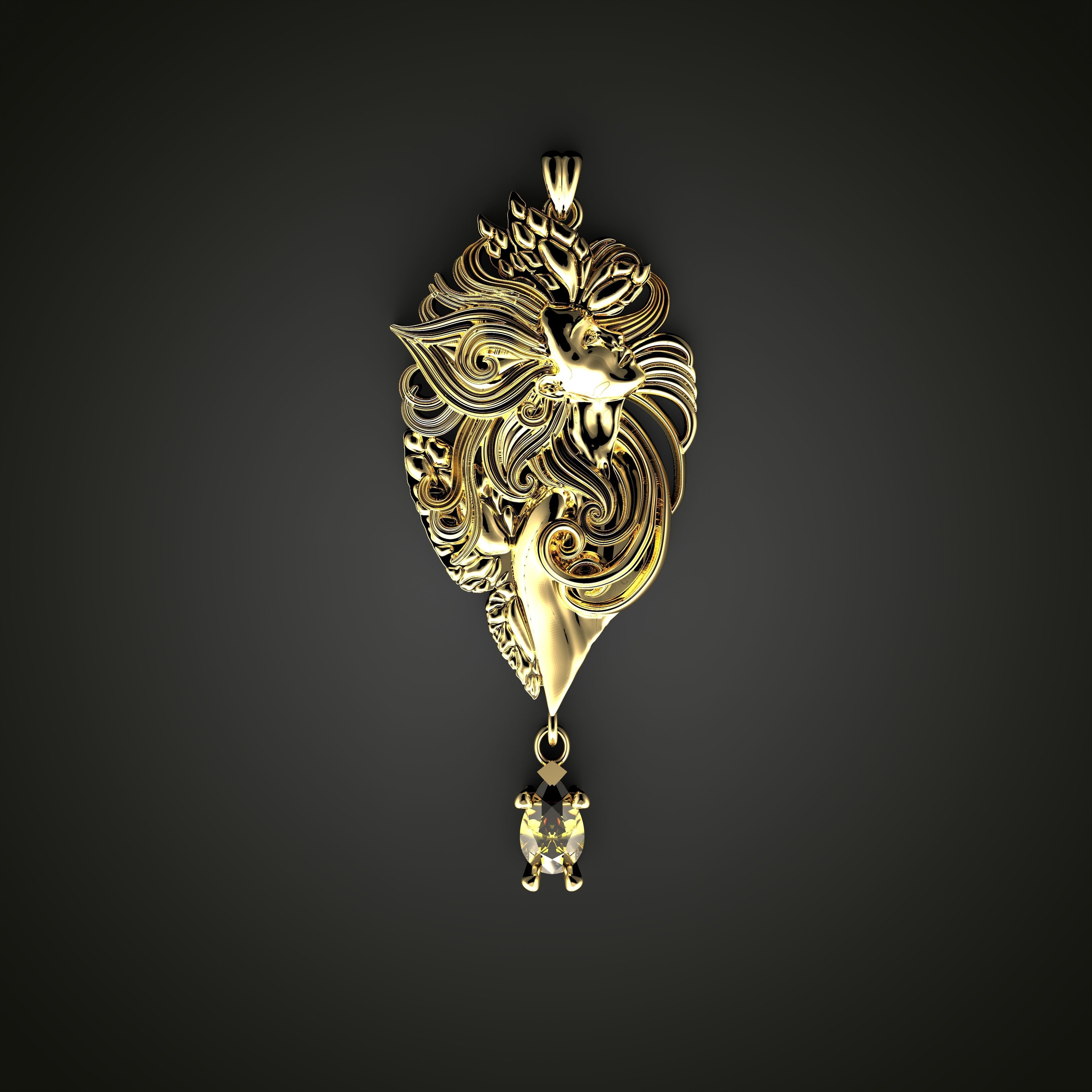 Angel Pendant 3D print model_5