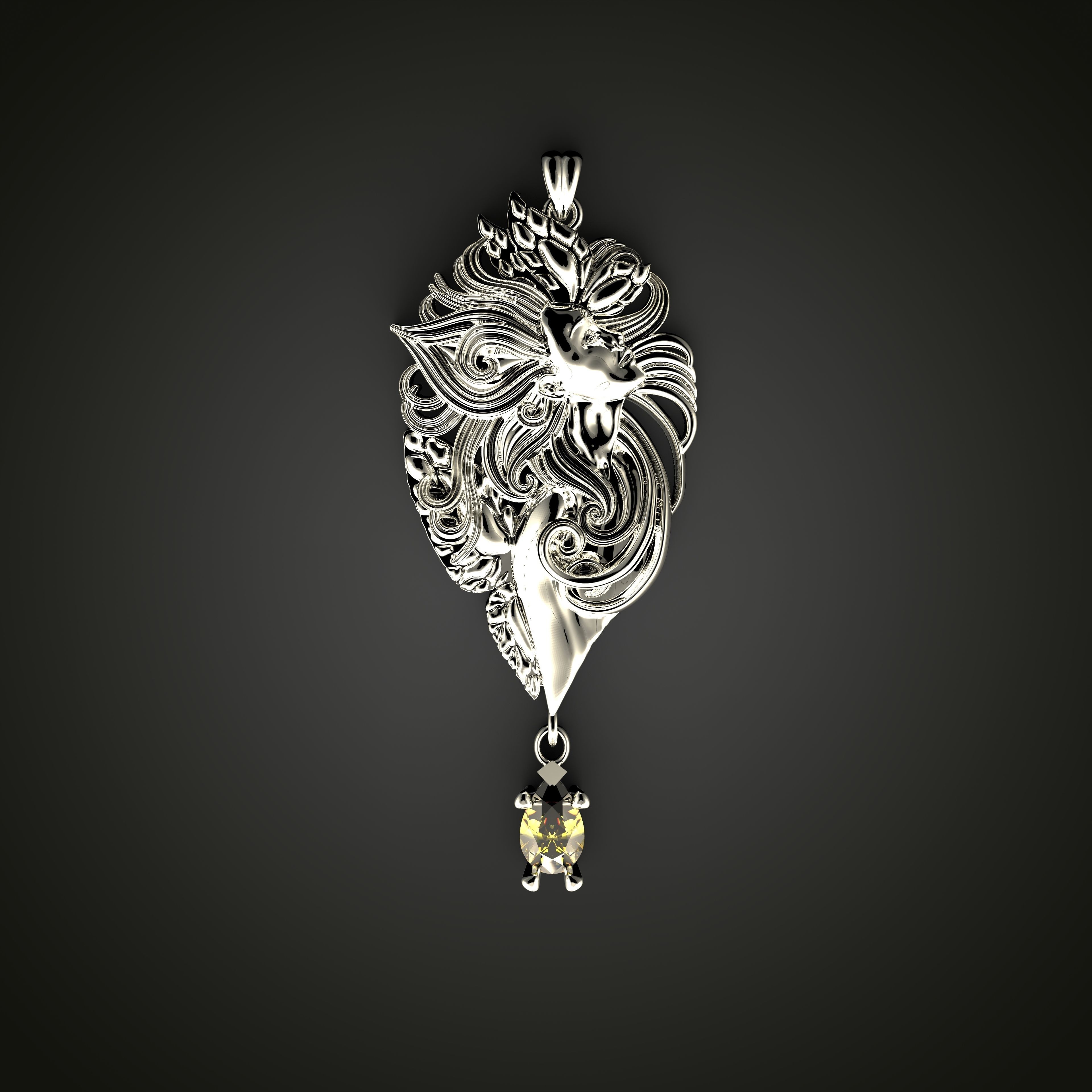 Angel Pendant 3D print model_4