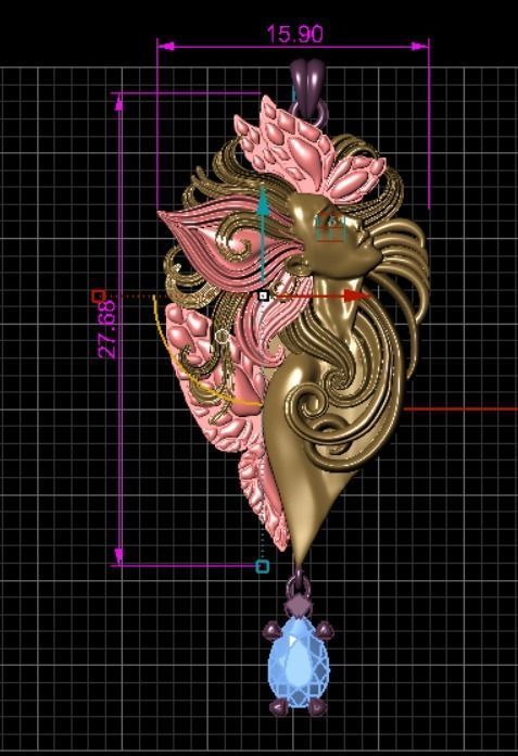 Angel Pendant 3D print model_13