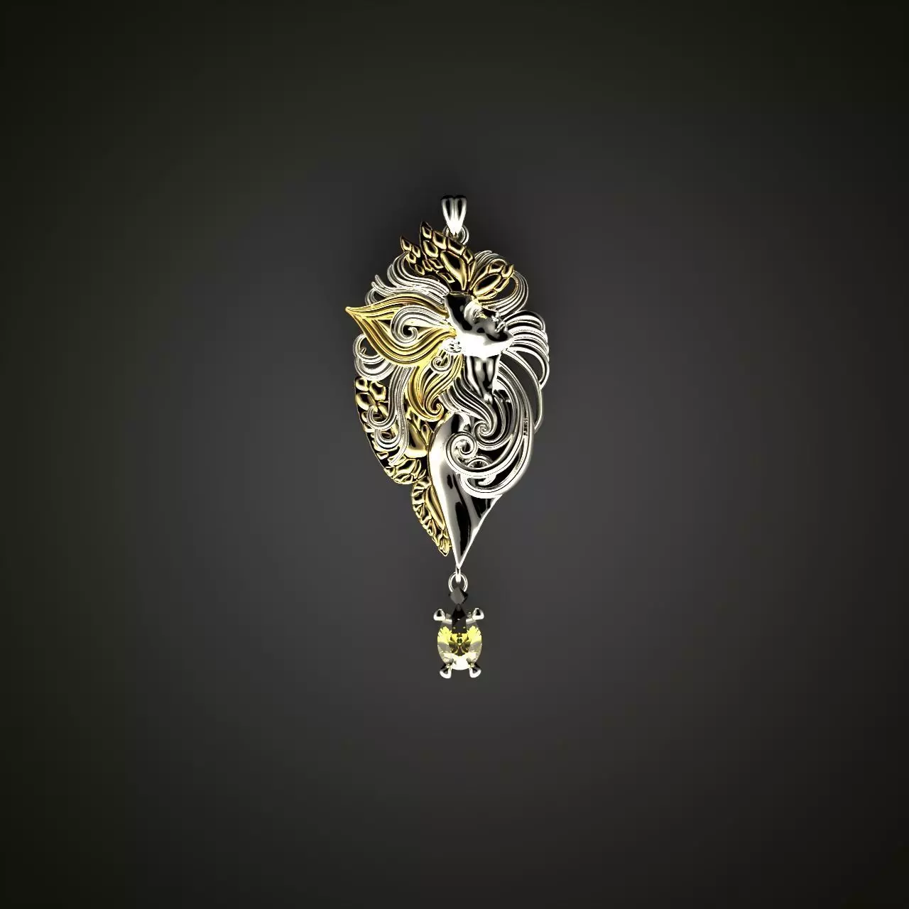Angel Pendant 3D print model_0