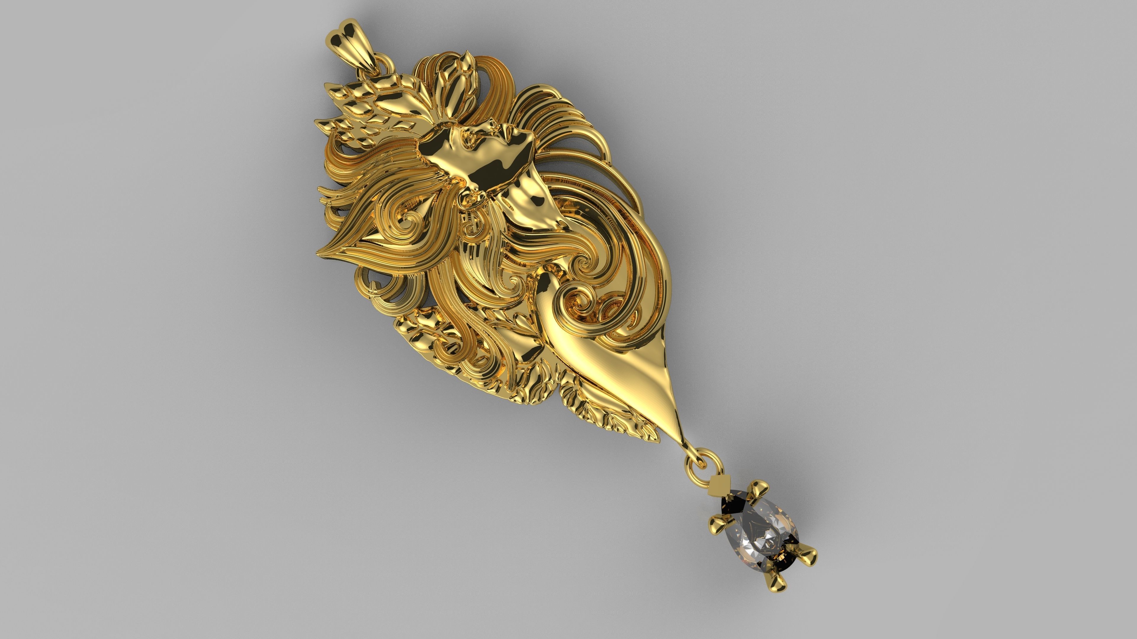 Angel Pendant 3D print model_2