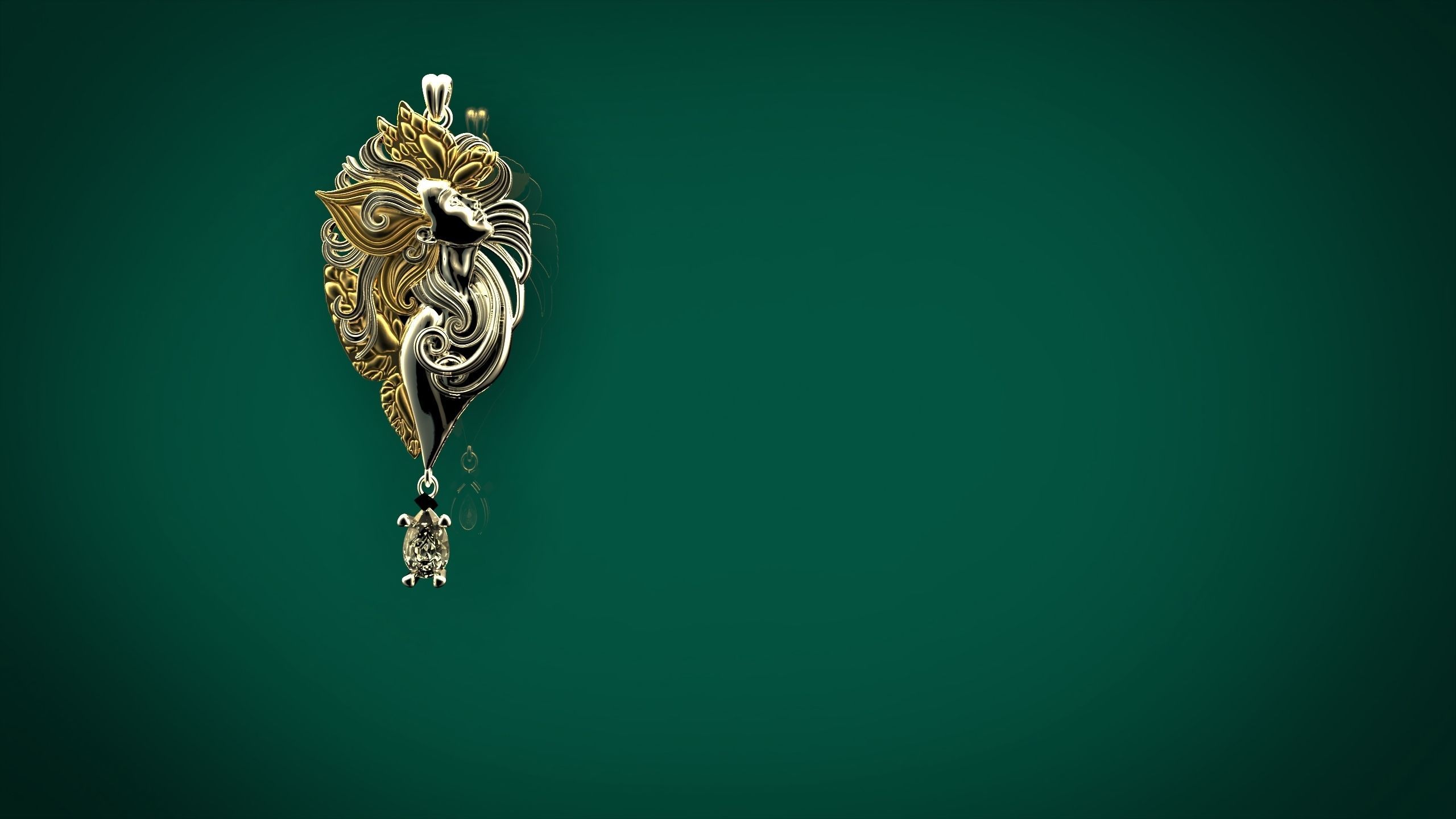 Angel Pendant 3D print model_8