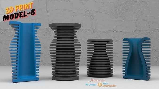 3D-Printing Flower Pots-Interior Decor-Model-8 STL file FREE Free 3D print model