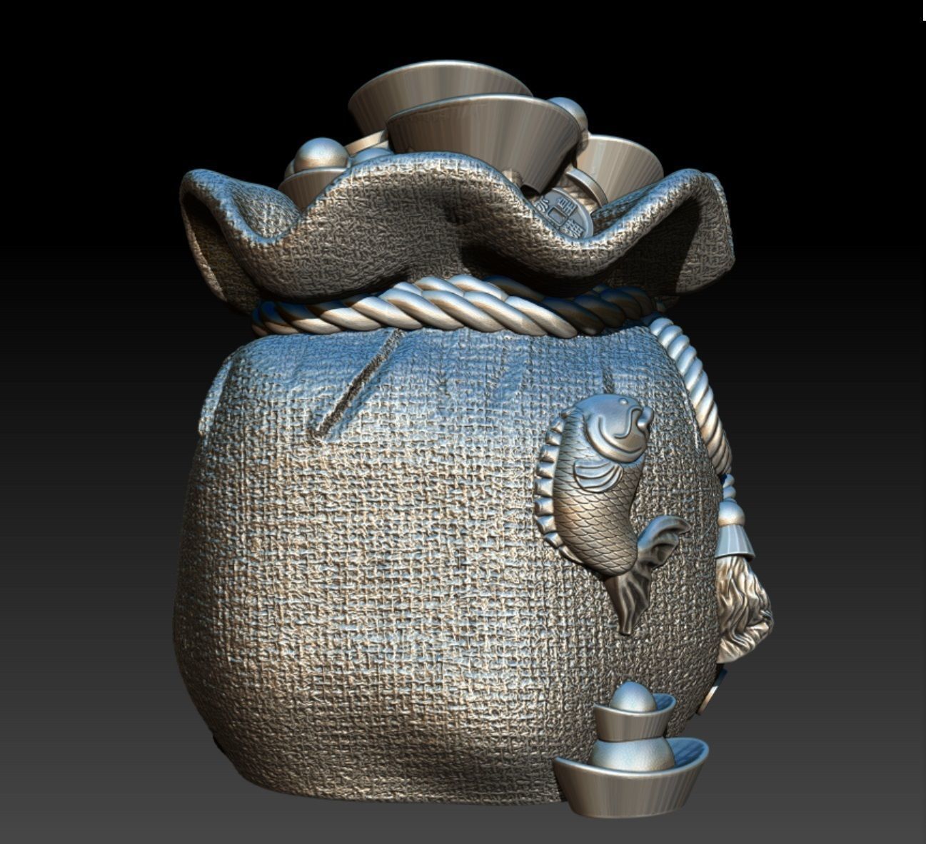 CHINESE LUCKY POCKET MONEY 3D print model_8