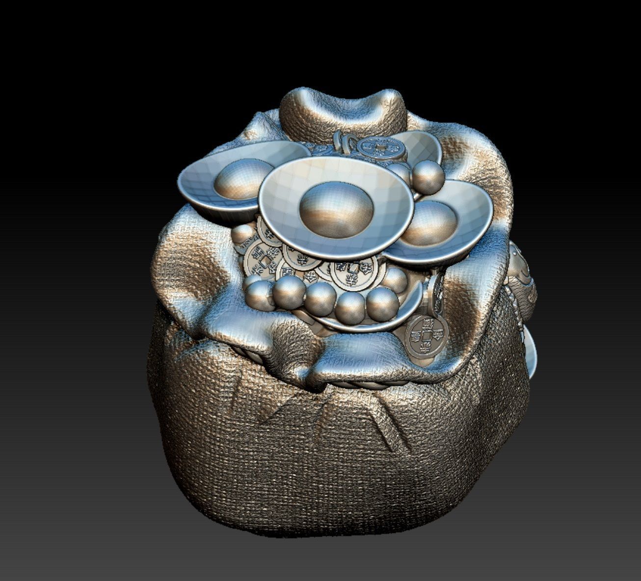 CHINESE LUCKY POCKET MONEY 3D print model_2