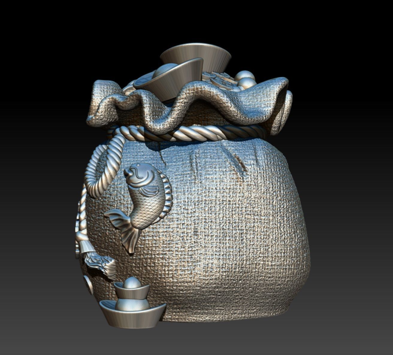 CHINESE LUCKY POCKET MONEY 3D print model_4