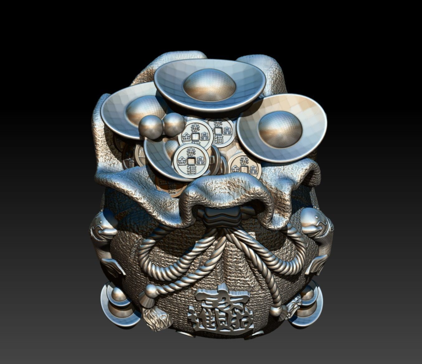 CHINESE LUCKY POCKET MONEY 3D print model_10