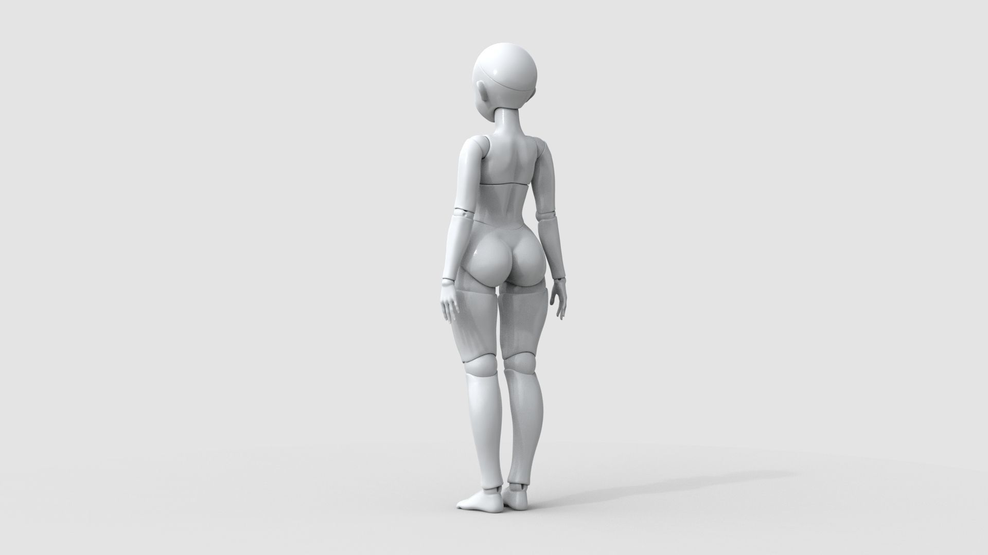 bjd movable joint doll Lora ball joint doll 3D print model_9