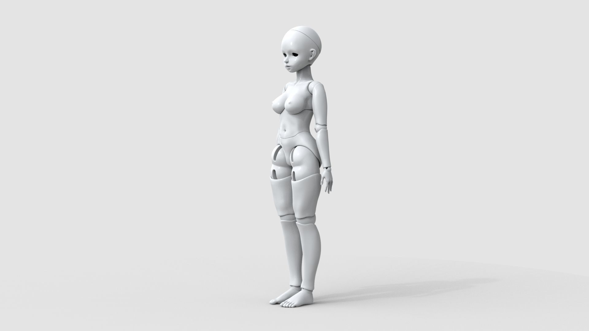 bjd movable joint doll Lora ball joint doll 3D print model_8