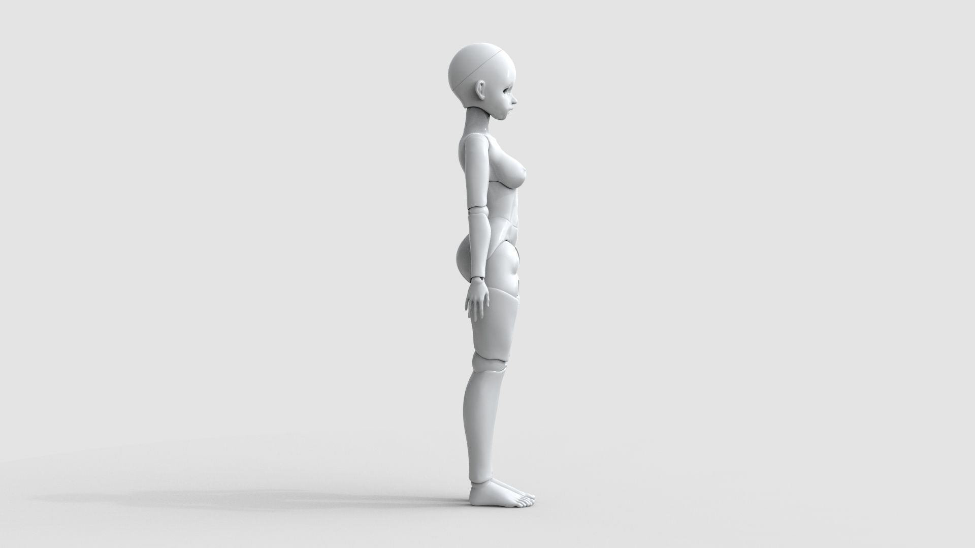 bjd movable joint doll Lora ball joint doll 3D print model_11