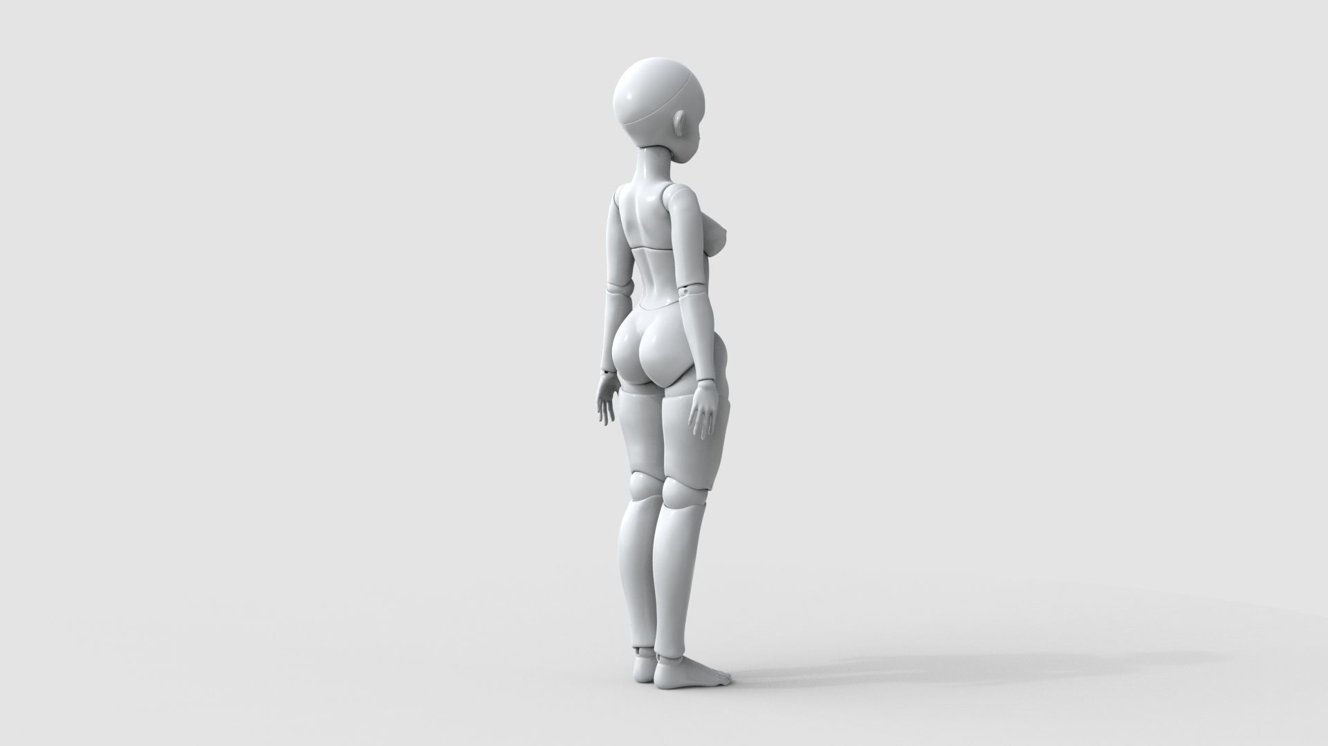 bjd movable joint doll Lora ball joint doll 3D print model_10