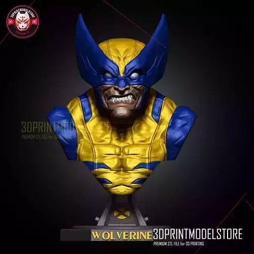 Marvel Wolverine Bust - Xmen - Mutan - Comic - Game 3D print model