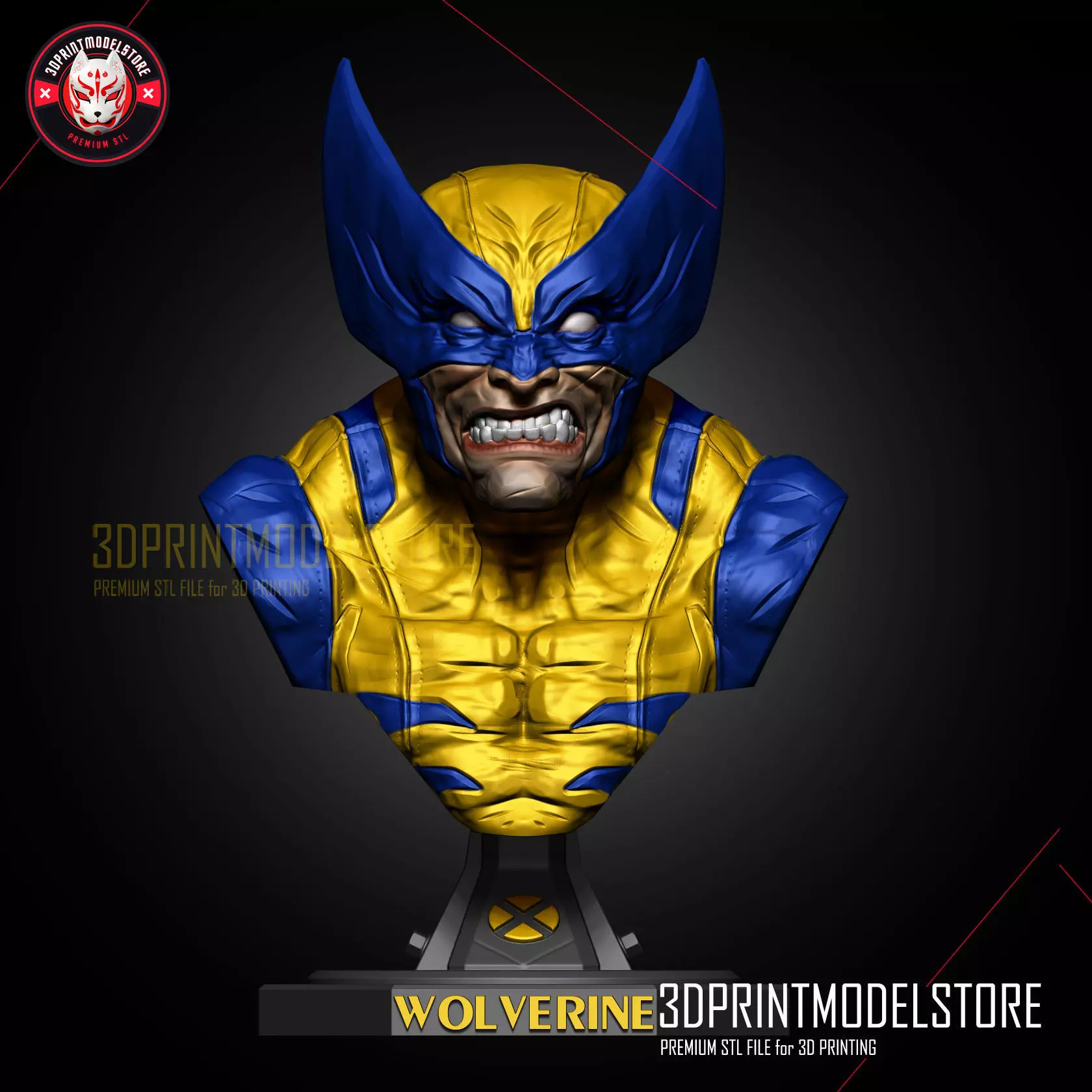 Marvel Wolverine Bust - Xmen - Mutan - Comic - Game 3D print model