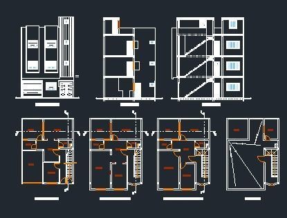 plan architecture maison 80 m2  3D model_1