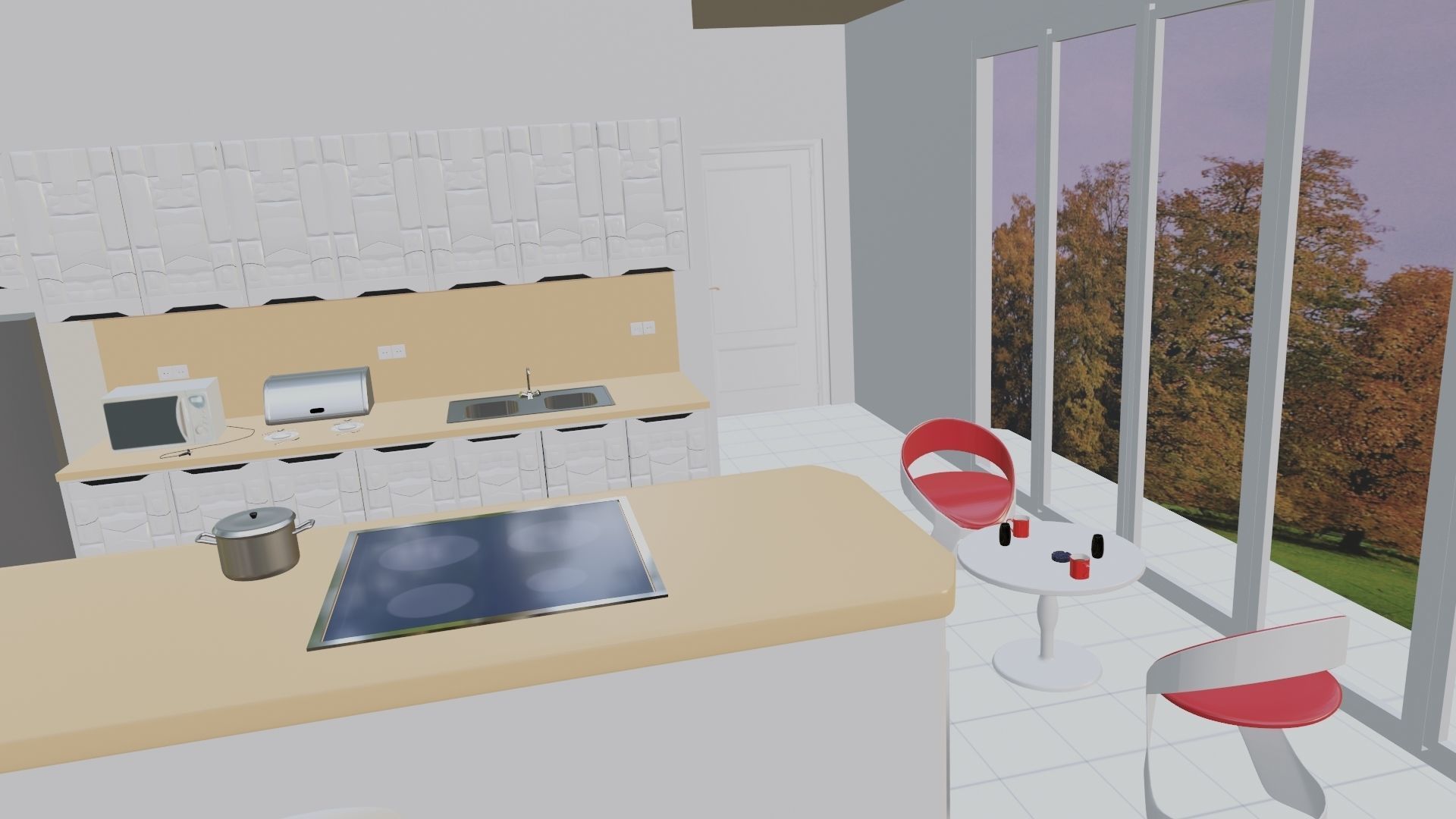 Modular sci fi kitchen 3D model_5