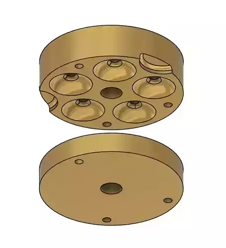 Mold for making cornea button of ocular prosthesis 5pcs version  3D print model