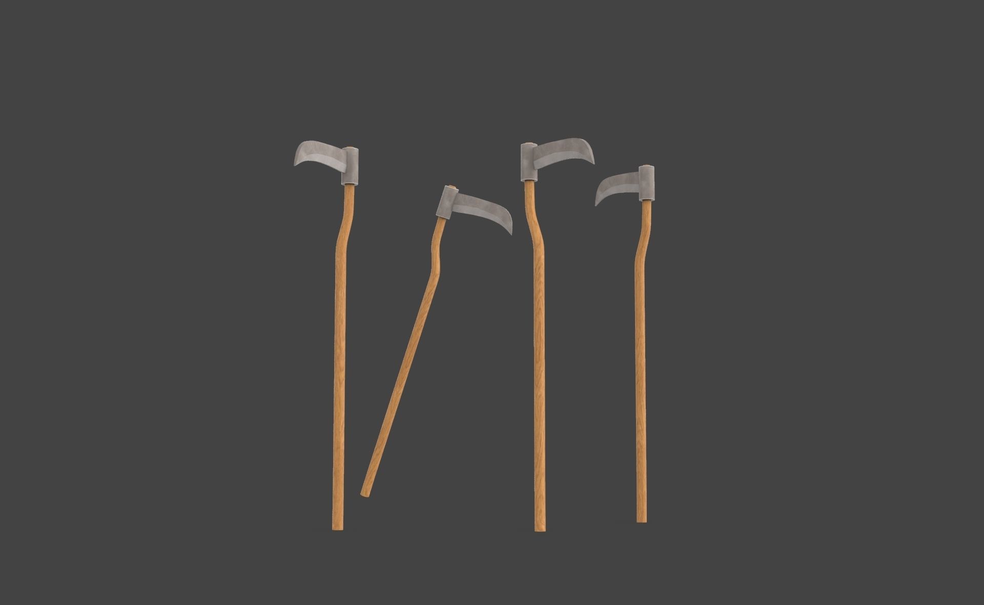 Prop102 Sickle Low-poly 3D model_4