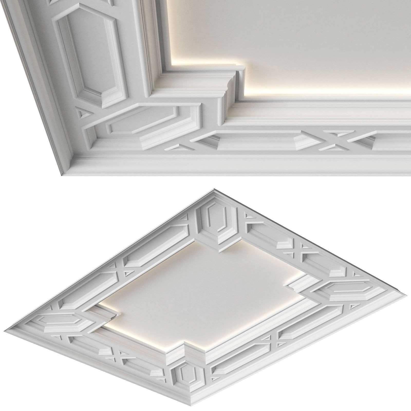 Classic ceiling RJ Easy Design 04 3D model_1